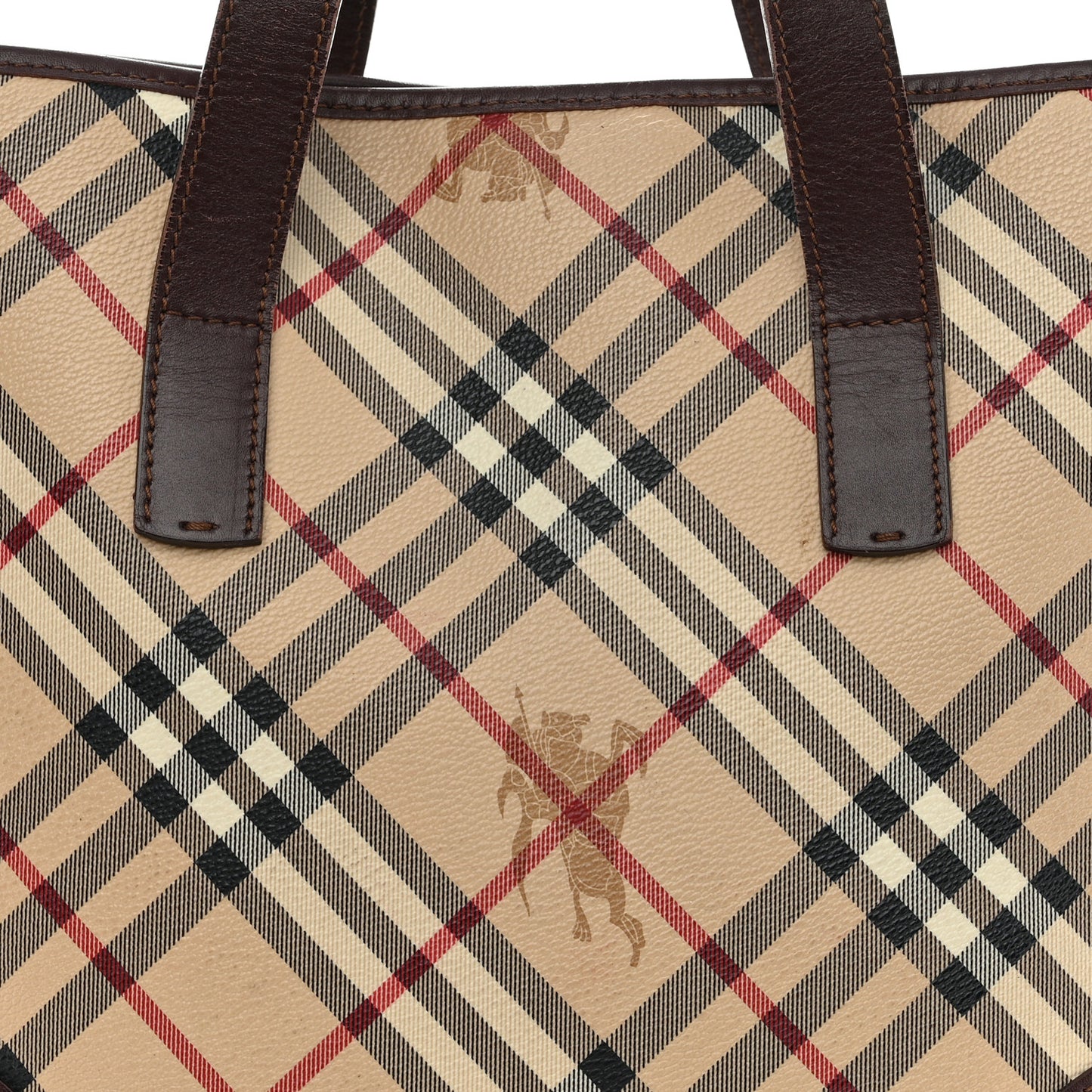 Haymarket Check Studded Tote Chocolate