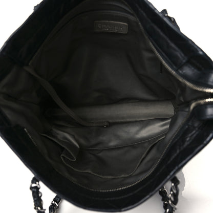 Chanel Lambskin Quilted Sharpei Shopping Tote Black 5 of 10