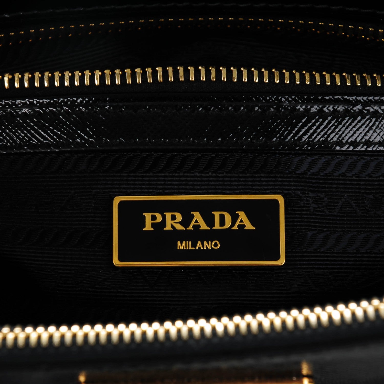 Prada Saffiano Vernice Mini Galleria Double Zip Tote Black 7 of 8