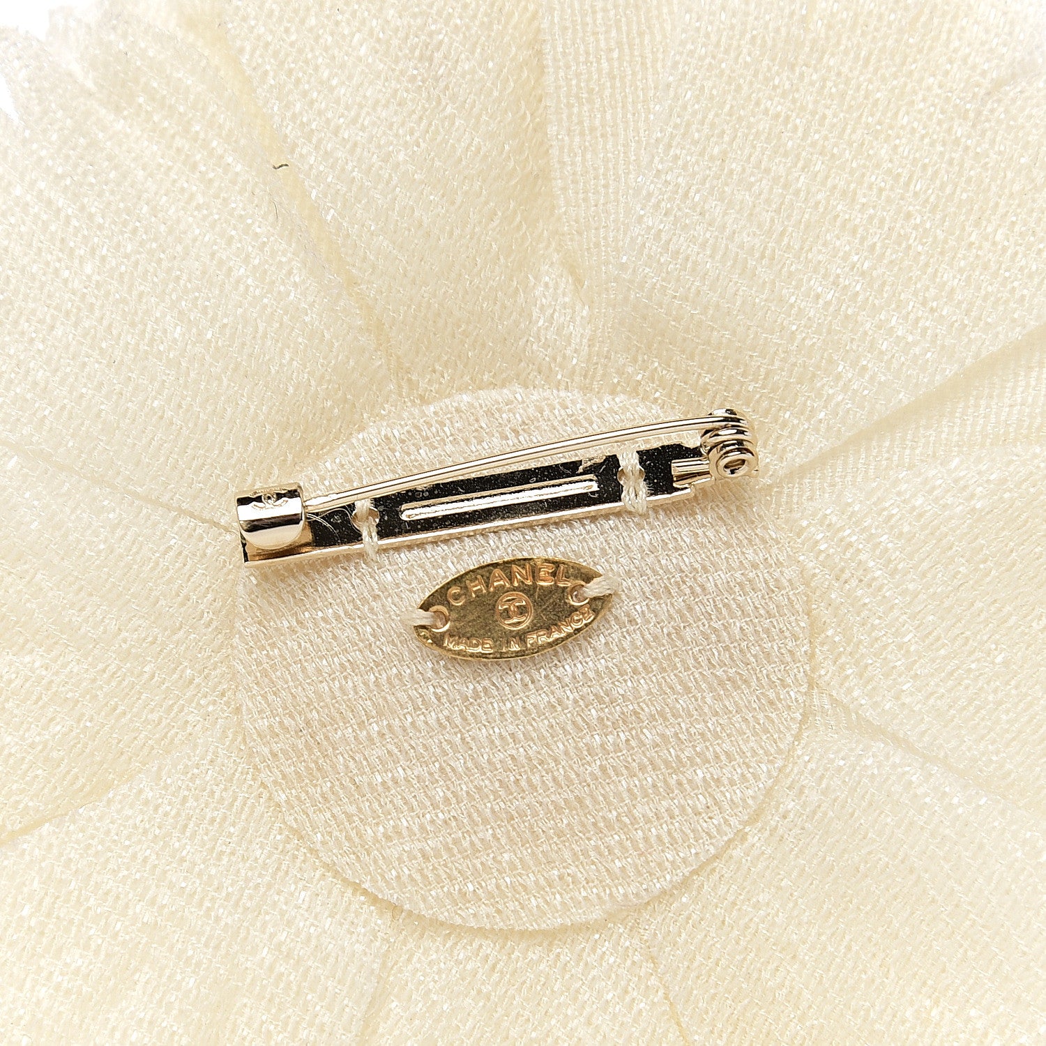 Chanel Camellia Poppy Flower Brooch Beige 3 of 3