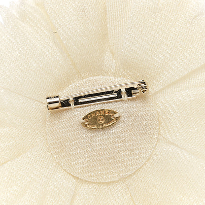 Chanel Camellia Poppy Flower Brooch Beige 3 of 3