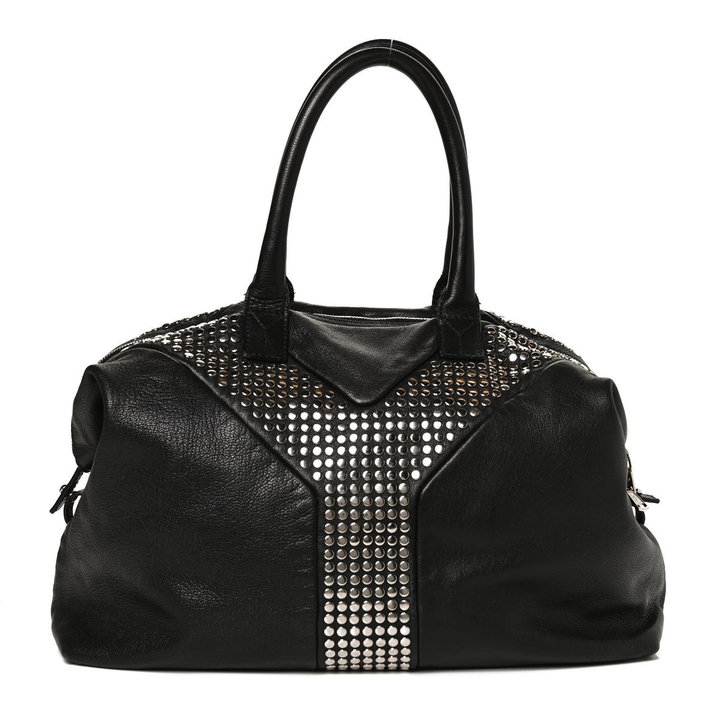 Calfskin Studded Easy Sac Black