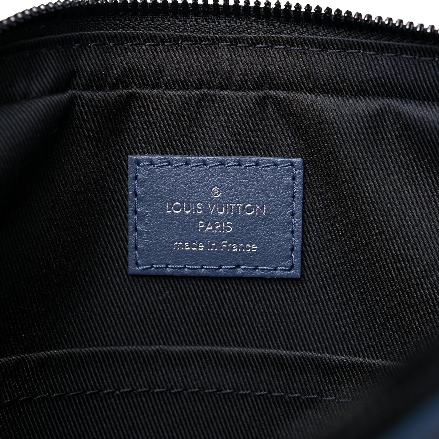 Calfskin Monogram Shadow Duo Messenger Navy Blue