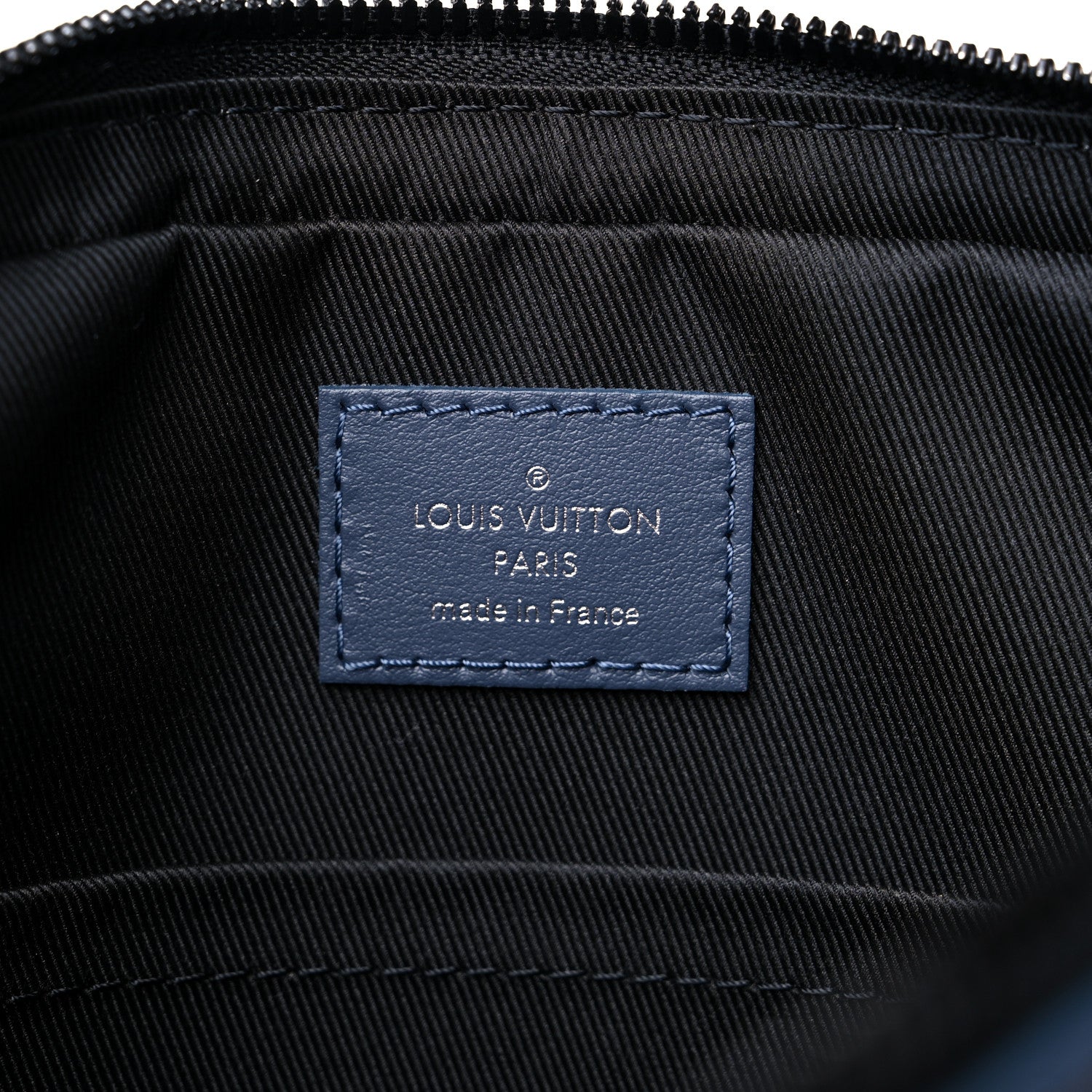Louis Vuitton Calfskin Monogram Shadow Duo Messenger Navy Blue 5 of 9