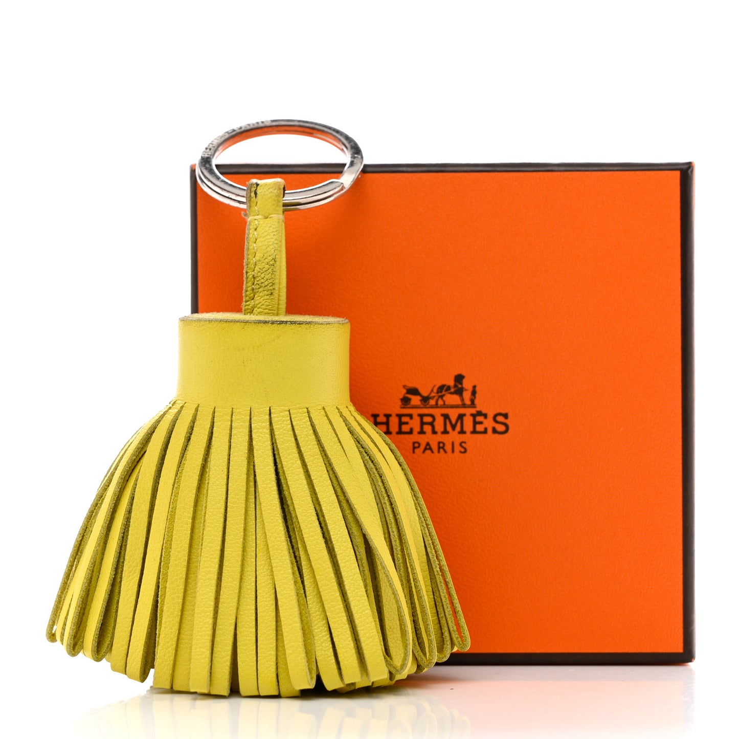 Lambskin Carmen Tassel Key Holder Lime