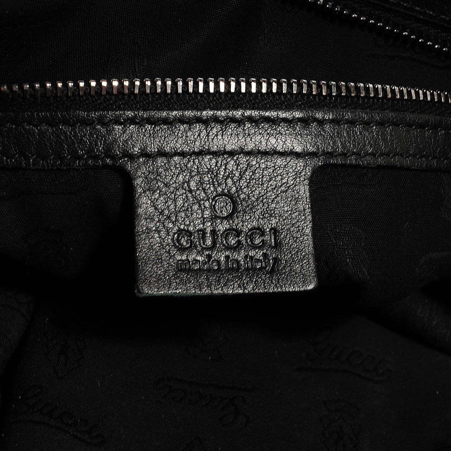 Metallic Leather Medium Galaxy Shoulder Bag Black