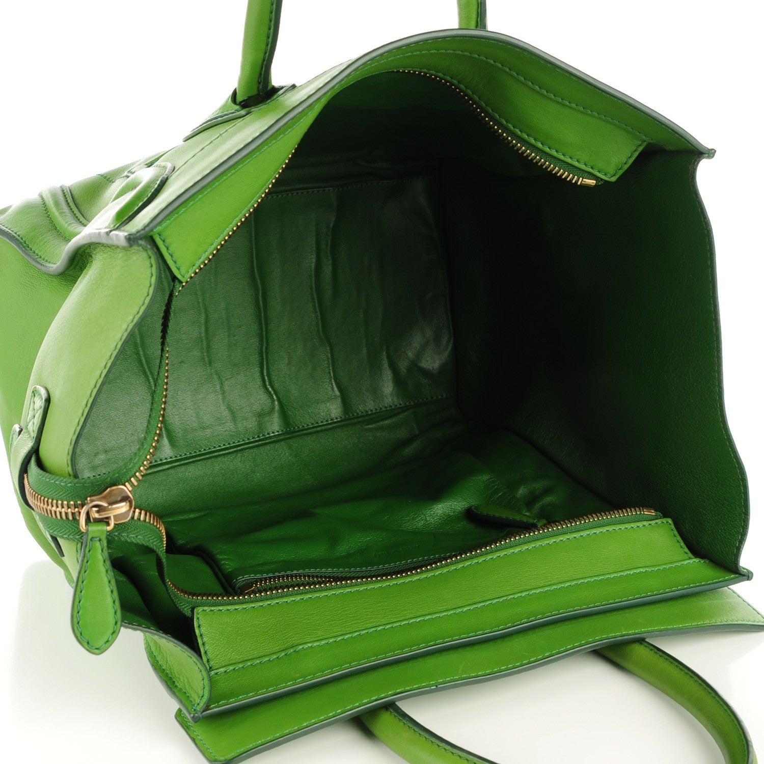 Celine Smooth Calfskin Mini Luggage Green 5 of 11