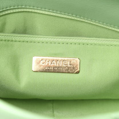 Chanel Goatskin Quilted Medium 19 Flap Light Green 6 of 12
