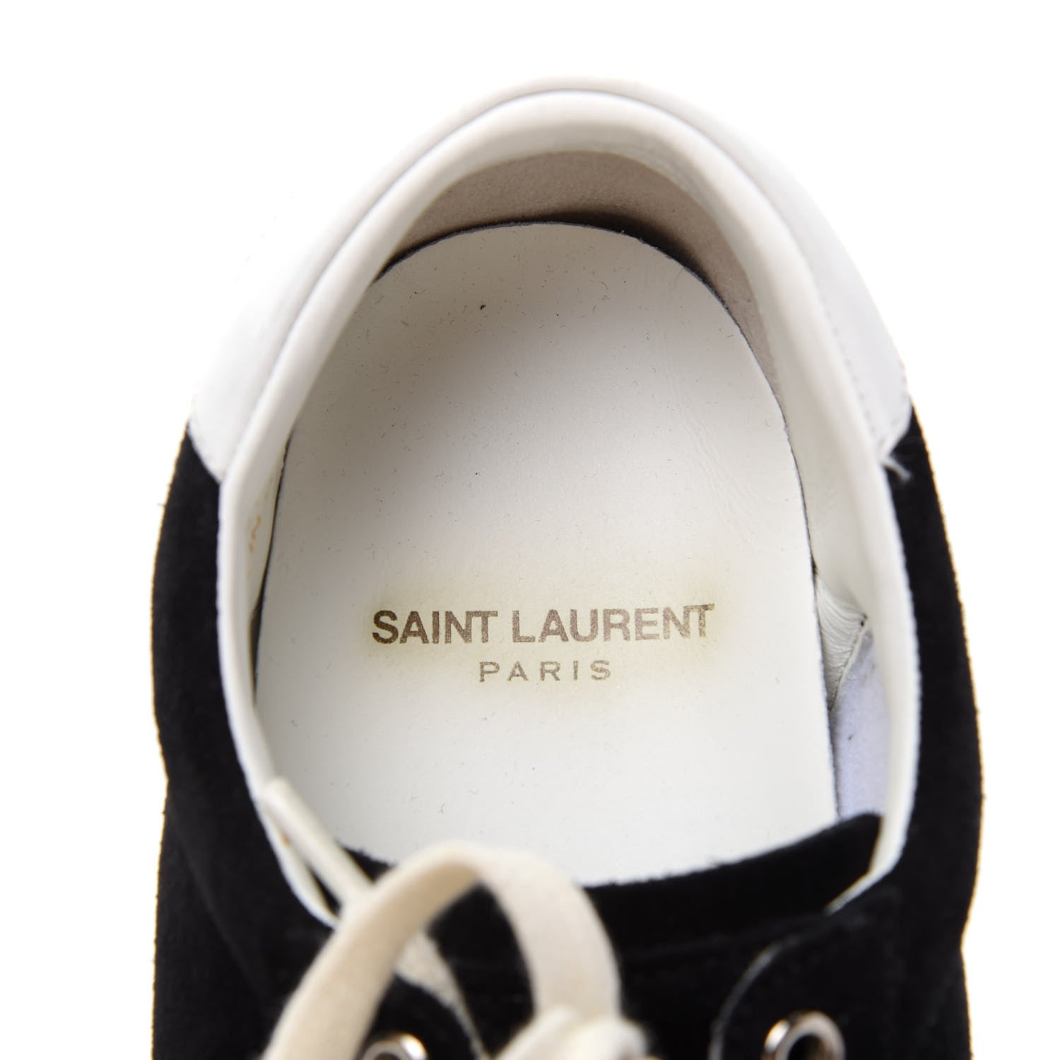Saint Laurent Distressed Suede Womens Court Classic Sneakers 38 Black 8 of 11