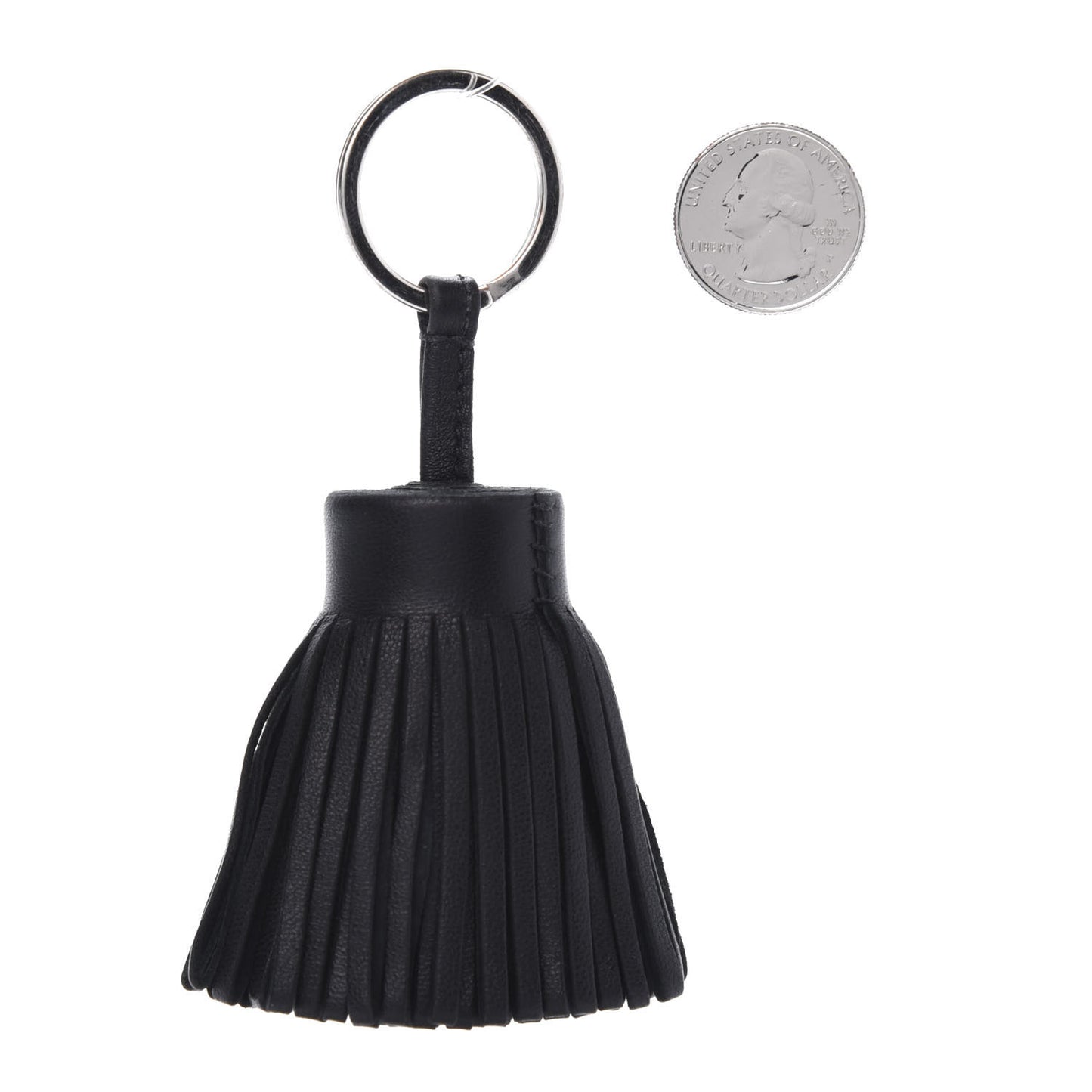 Lambskin Carmen Tassel Key Holder Black