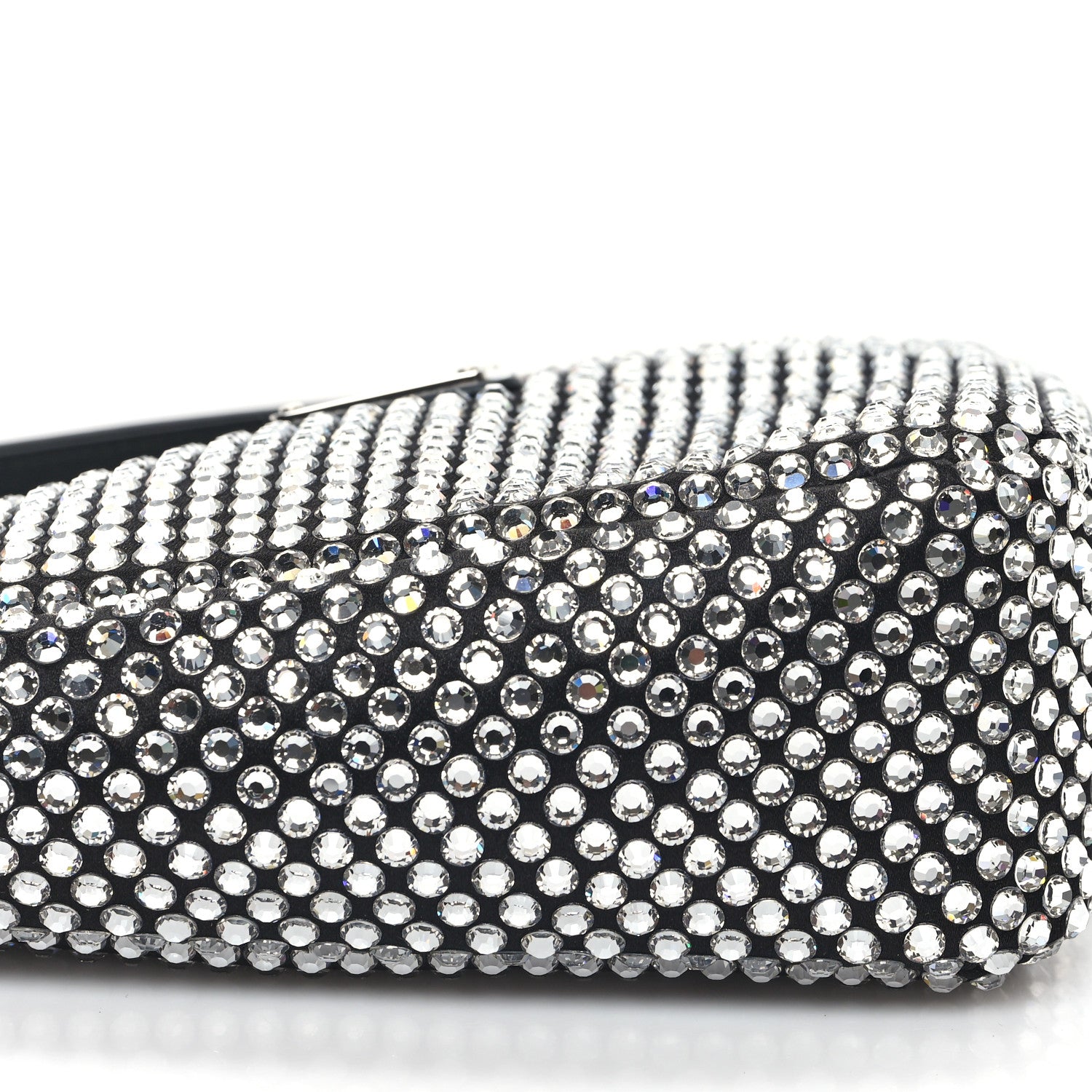 Prada Satin Crystal Triangle Pouch Cristal 8 of 9