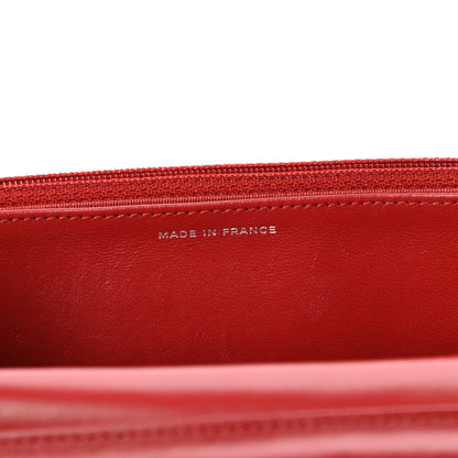 Chanel Lambskin Quilted Wallet On Chain WOC Red 7 of 11