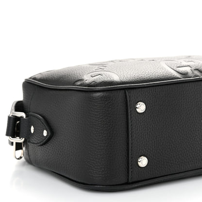 Gucci Piuma Calfskin Jumbo GG Embossed Medium Messenger Bag Black 9 of 10