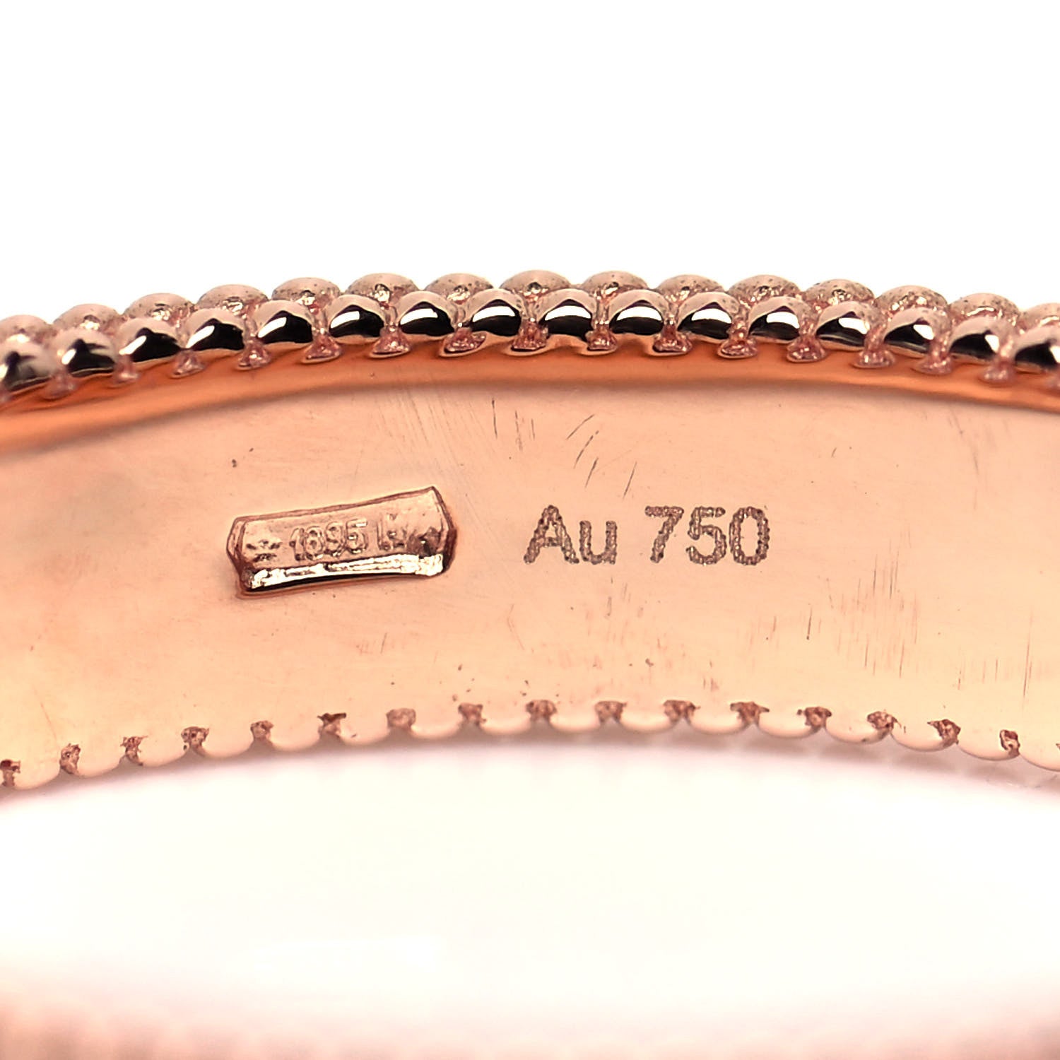 Gucci 18K Rose Gold Enamel 4mm Icon Blooms Band Ring 57 8 5 of 6