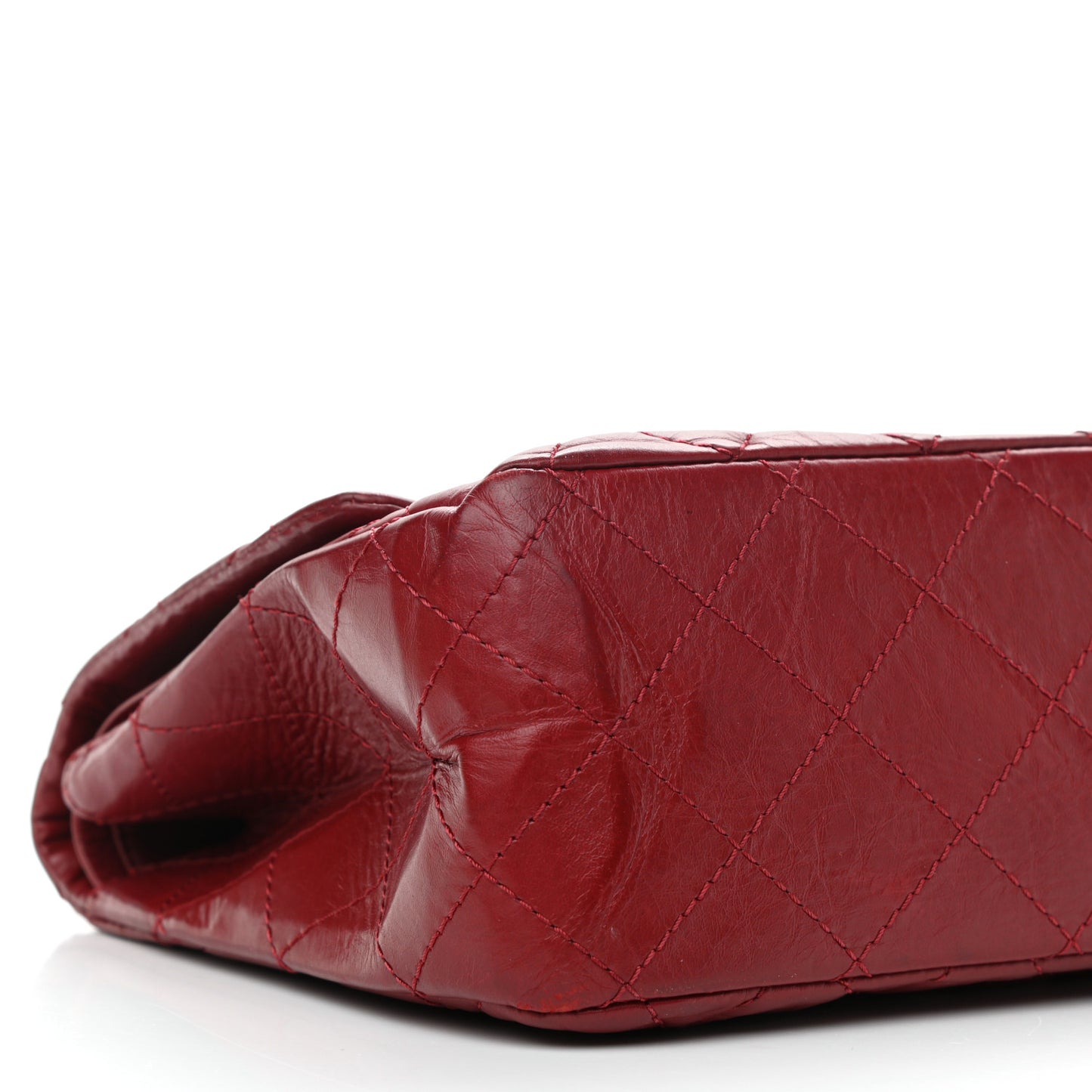 Aged Calfskin Quilted 2.55 Reissue 227 Flap Red