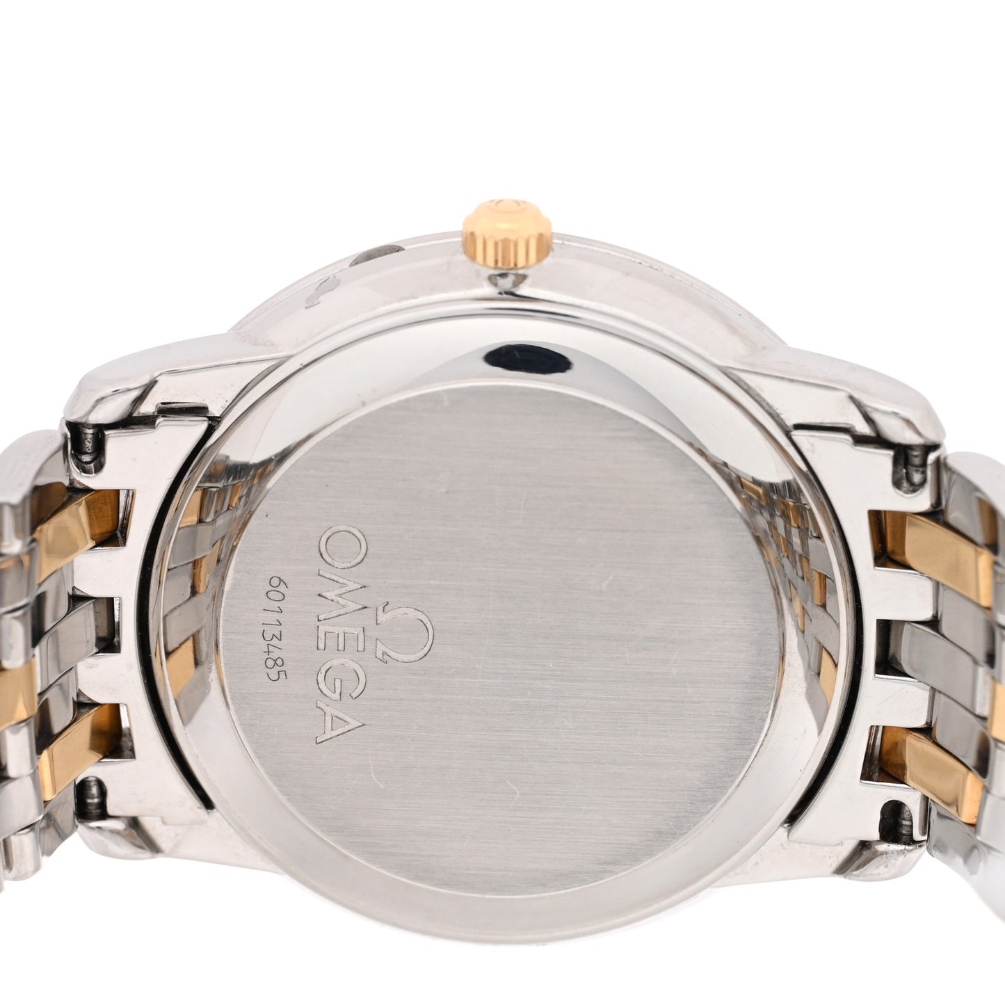 Stainless Steel 18k Yellow Gold 35mm De Ville Chronometer Automatic Watch Silver 168.1050