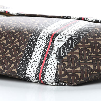 Burberry E-Canvas Monogram Stripe XL Sonny Bum Bag Bridle Brown 10 of 15