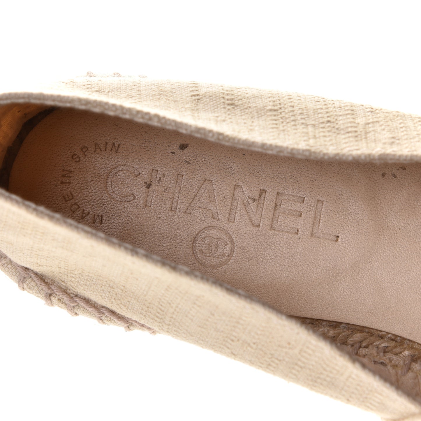Canvas CC Espadrilles 40 Ecru Black