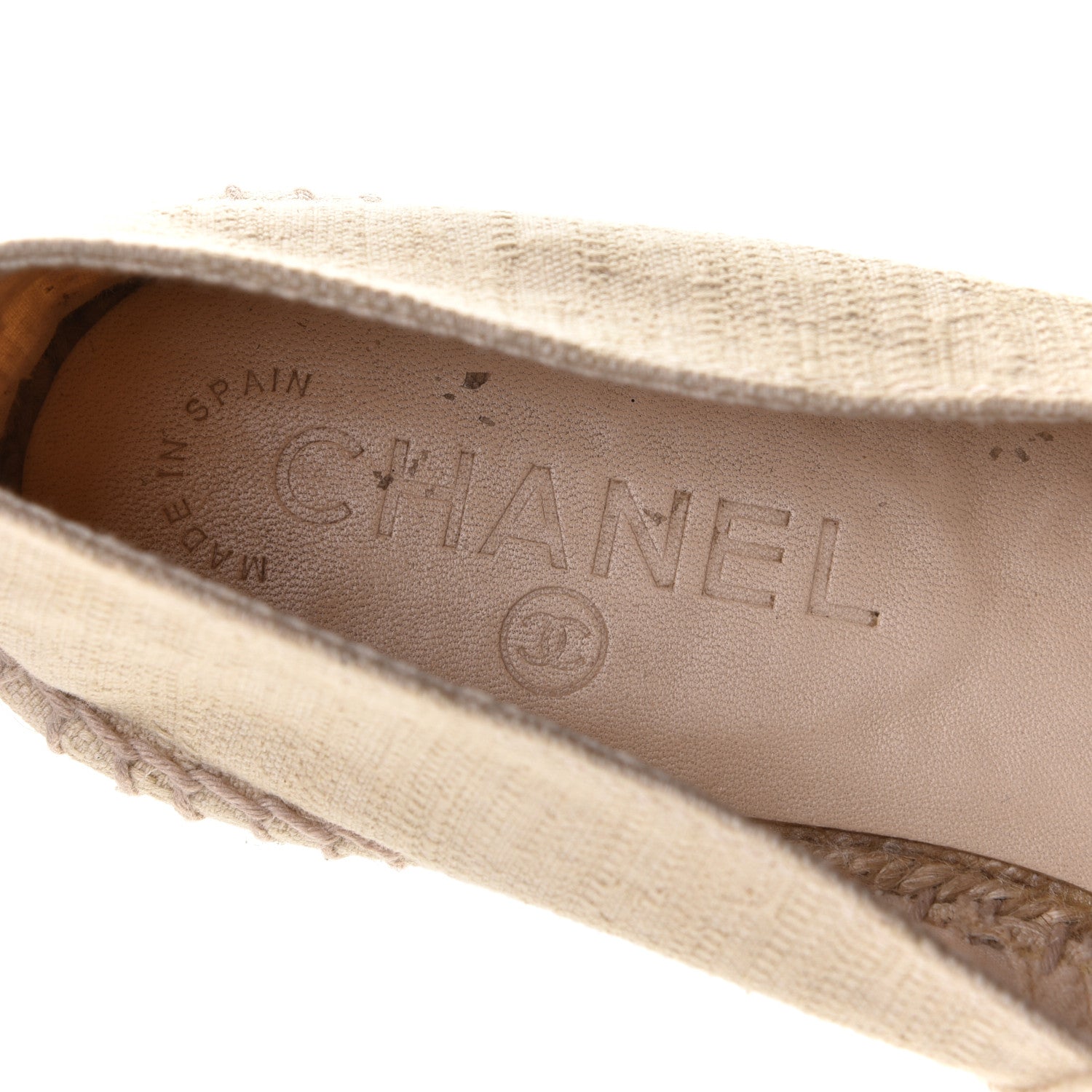 Chanel Canvas CC Espadrilles 40 Ecru Black 6 of 11