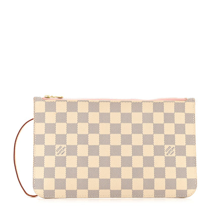 Louis Vuitton Damier Azur Neverfull MM GM Pochette Rose Ballerine 1 of 11