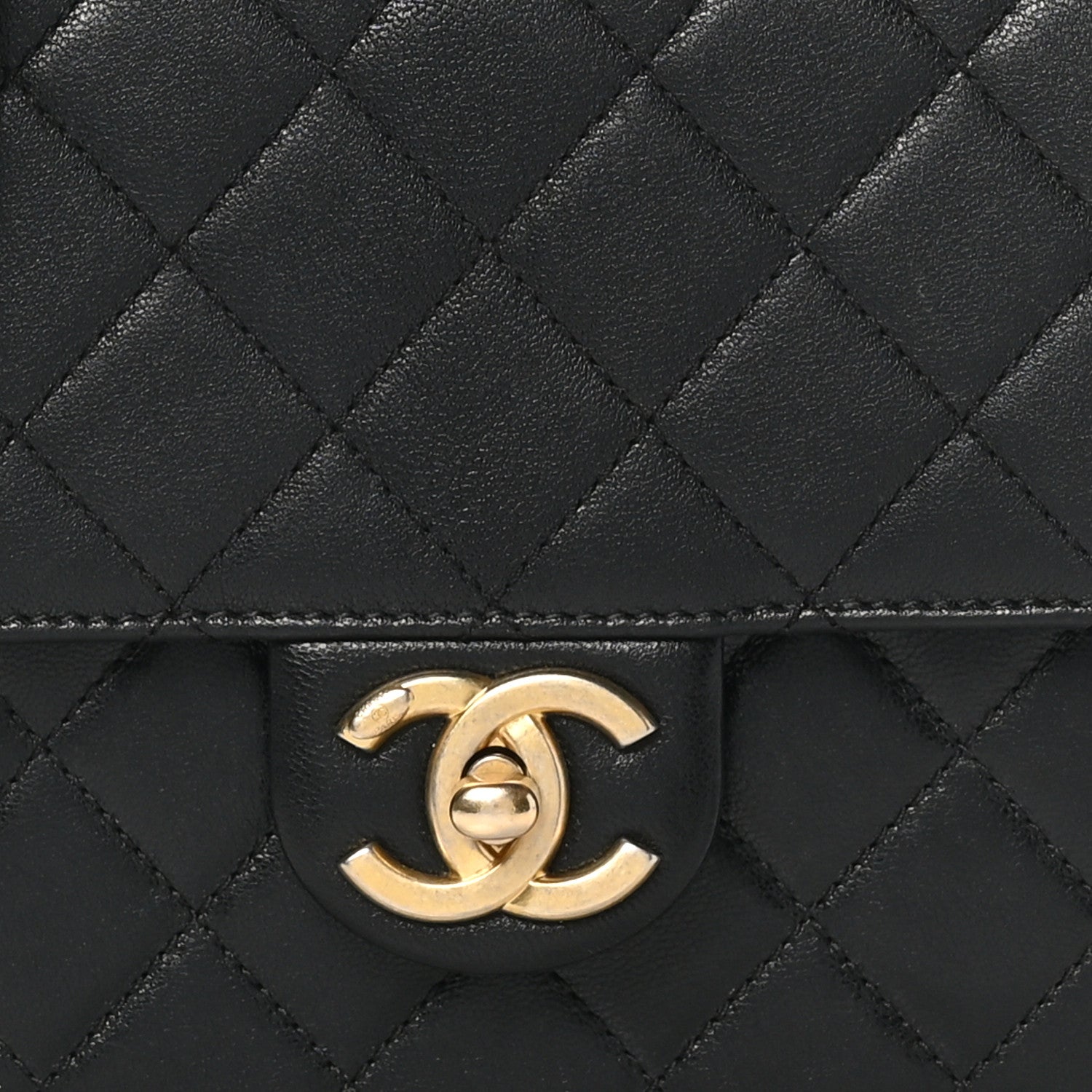 Chanel Goatskin Quilted Chic Pearls Flap Black 8 of 10