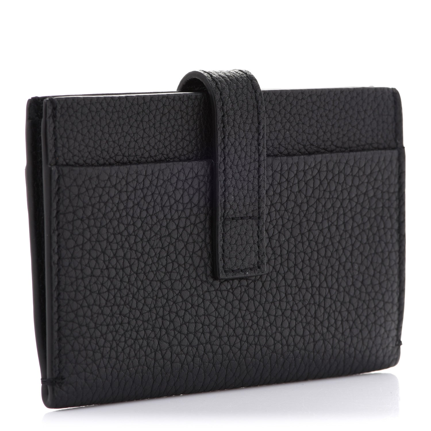 Saint Laurent Grained Calfskin Sac De Jour Card Case Black 3 of 9