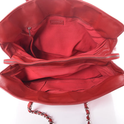 Chanel Vinyl XL Lipstick Tote Red 5 of 9
