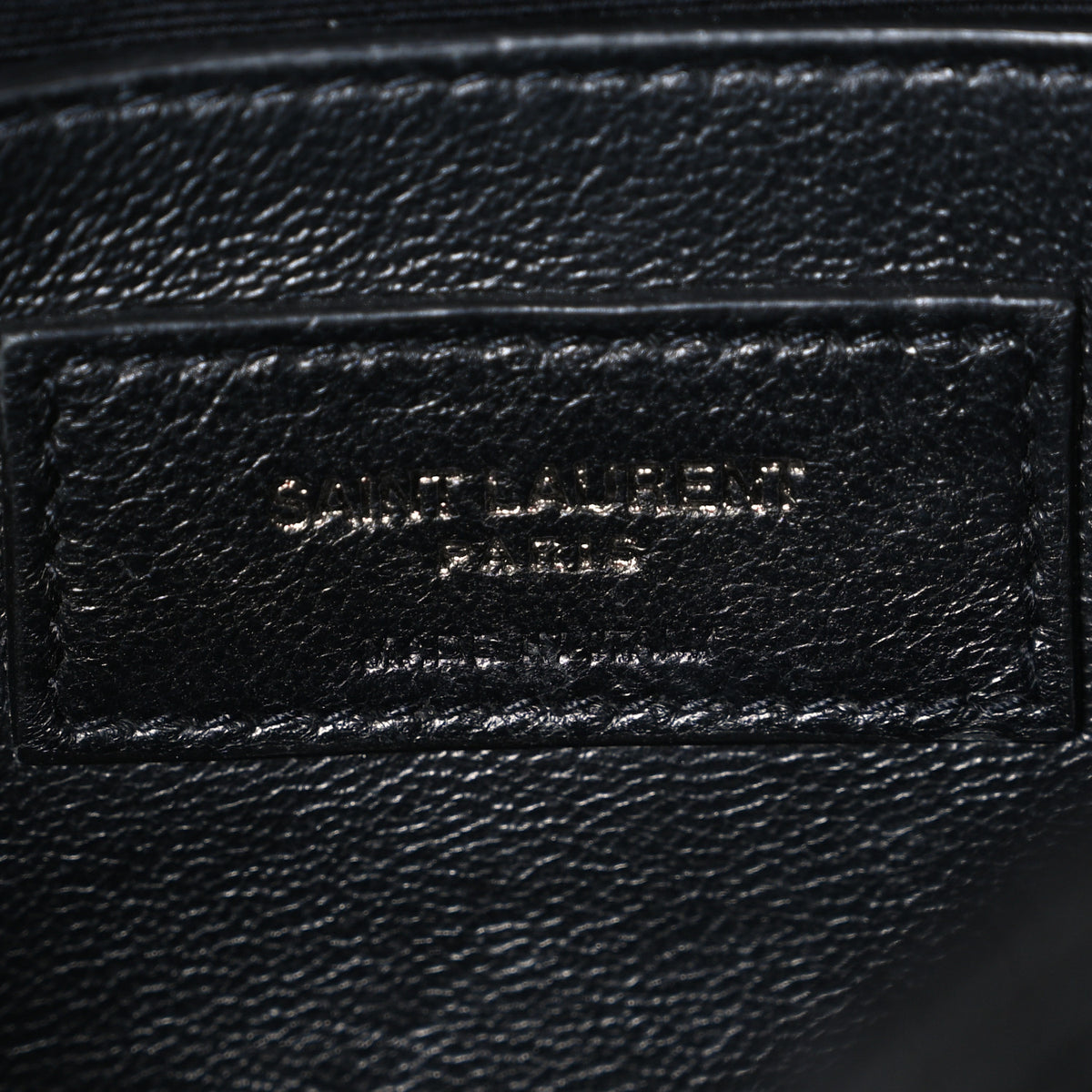 Saint Laurent Crinkled Calfskin Matelasse Monogram Baby Niki Chain Satchel Black 6 of 10