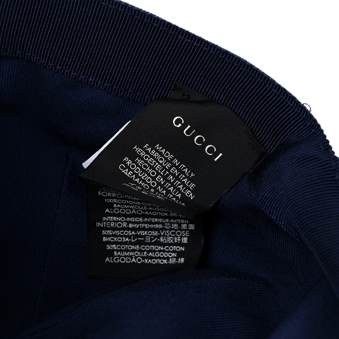 Cotton Loved Gucci Baseball Hat M Navy