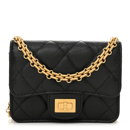 Chanel Aged Calfskin Quilted Reissue Belt Bag Black 1 of 12