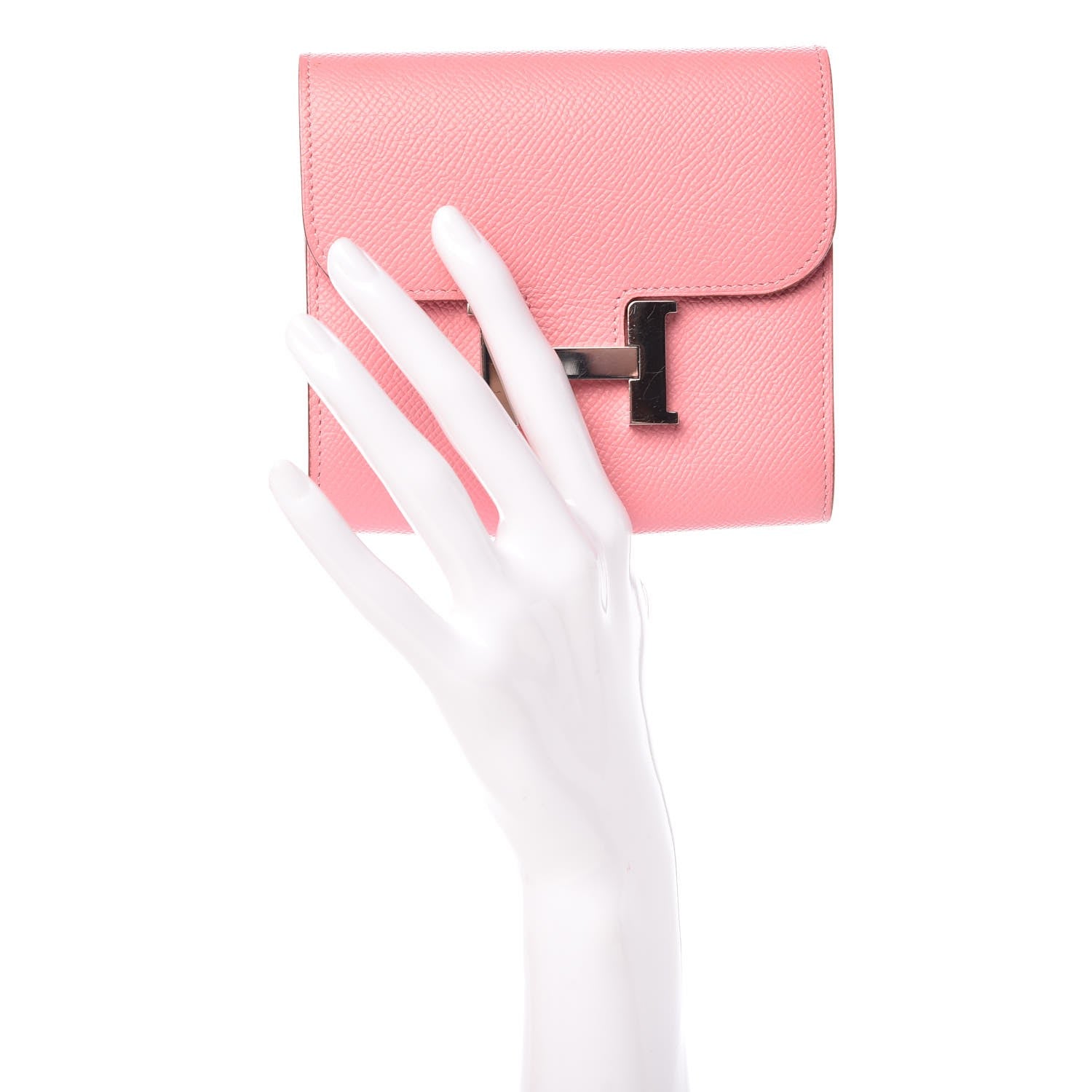 Hermes Epsom Constance Short Wallet Rose Confetti 2 of 9