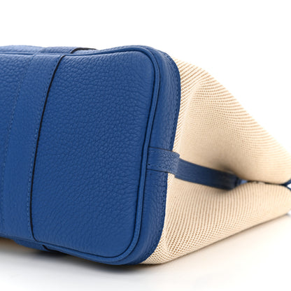 Hermes Twill H Negonda Garden Party 30 TPM Tote Ecru Desert Bleu France 10 of 11