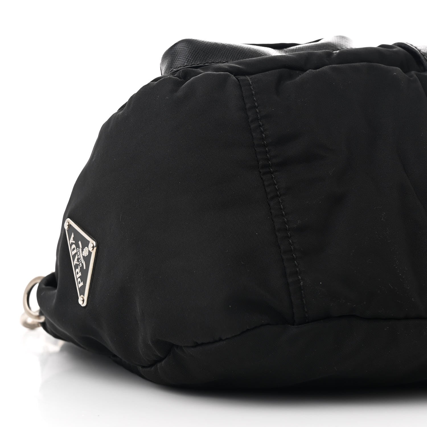 Prada Nylon Saffiano Vela Messenger Bag Black 9 of 11