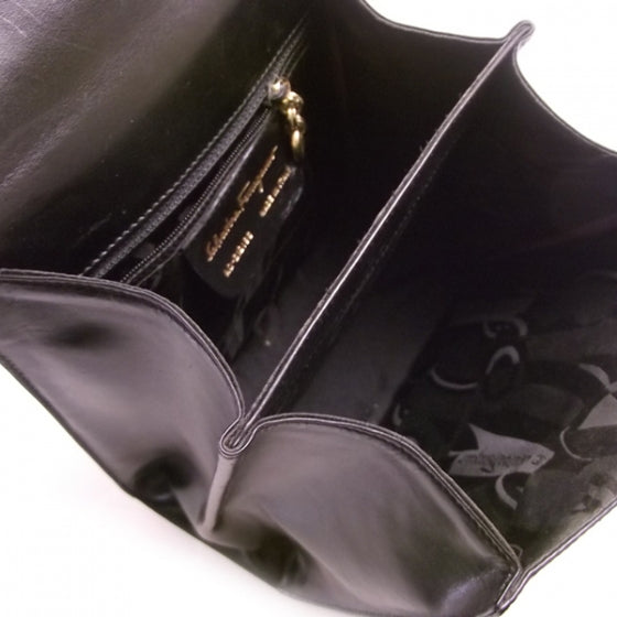 SALVATOREFERRAGAMOLadyGanciniBoxBagBlack