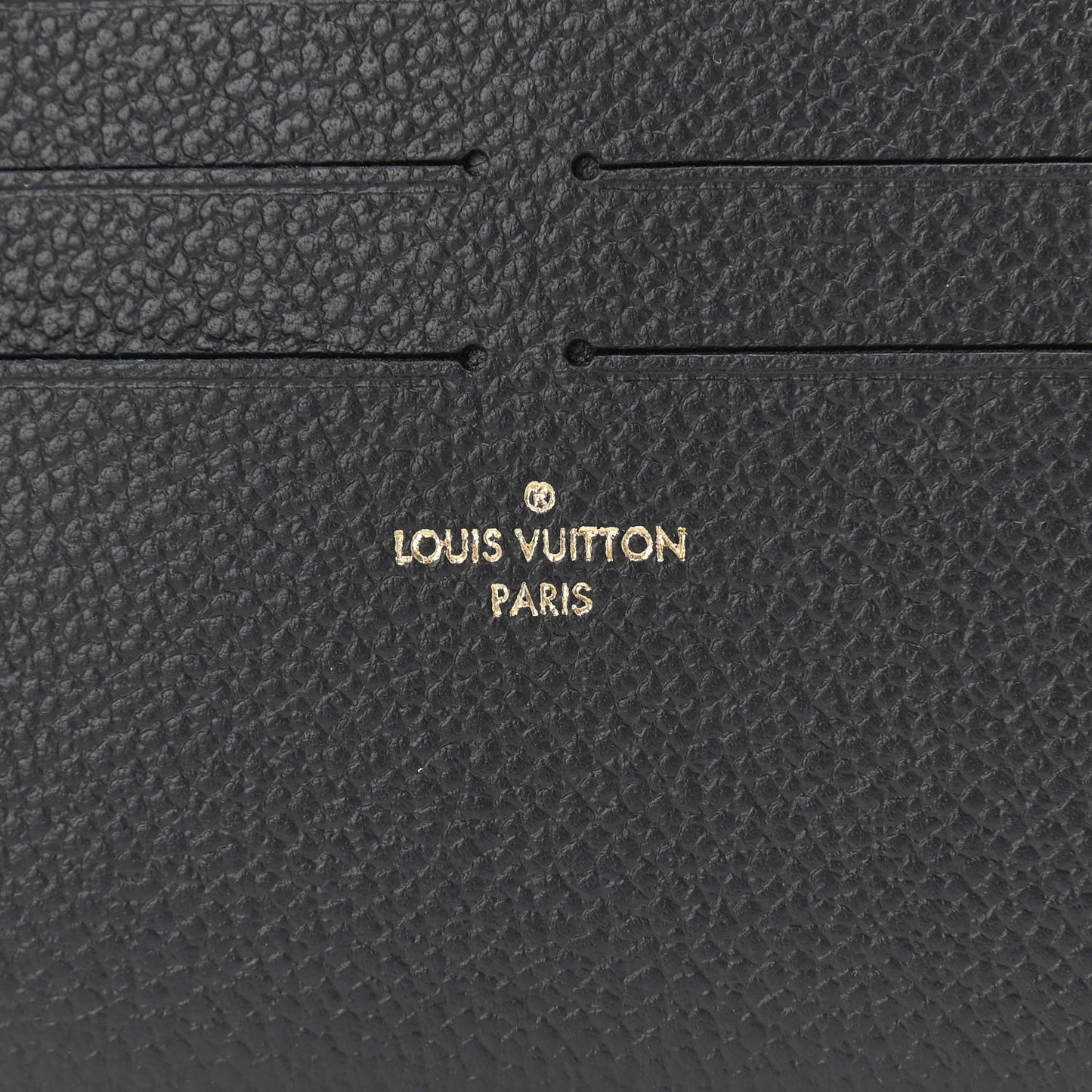 Calfskin Felicie Chain Wallet Card Holder Insert Black