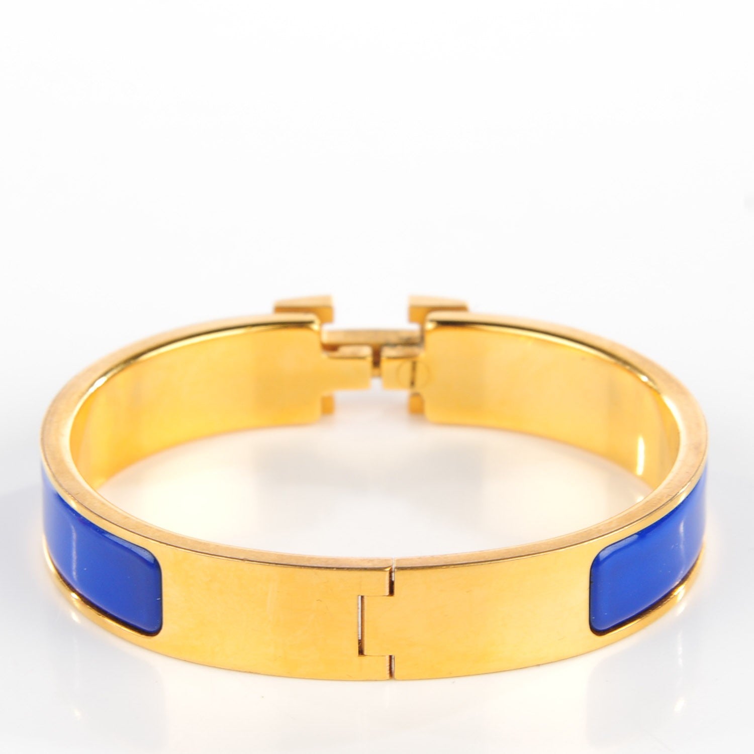 Hermes Narrow Enamel Clic Clac H Bracelet PM Royal Bleu 3 of 6