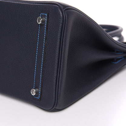Hermes Togo Horseshoe Birkin 30 Bleu Nuit Bleu Hydra 22 of 30