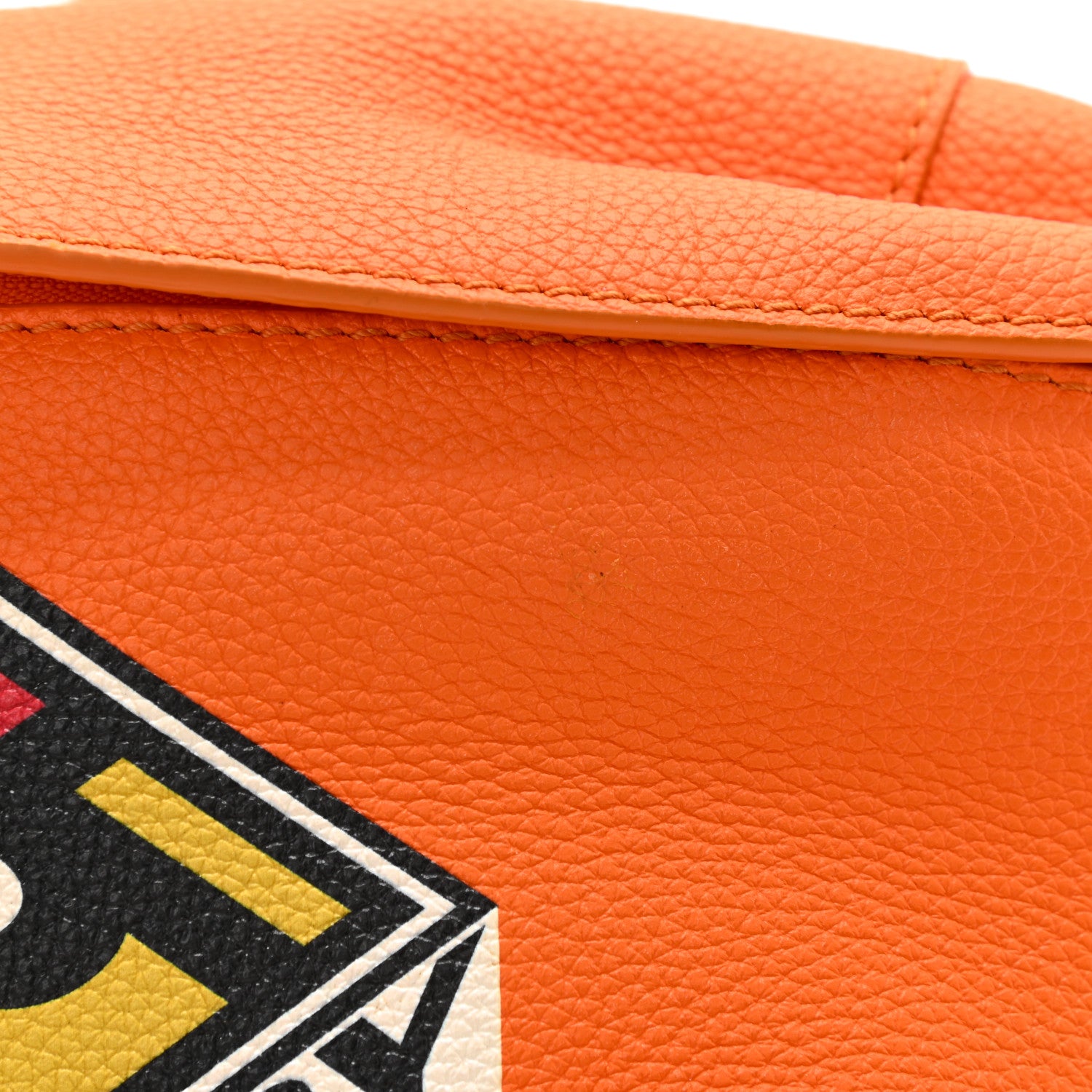 Burberry Grainy Calfskin Logo Graphic Sonny Bum Bag Orange 8 of 10