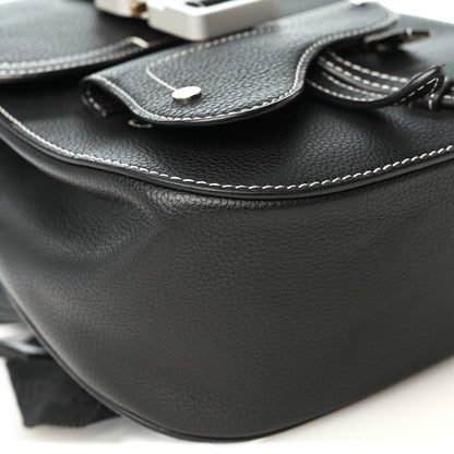 Christian Dior Grained Calfskin Mini Saddle Backpack  Black 9 of 10