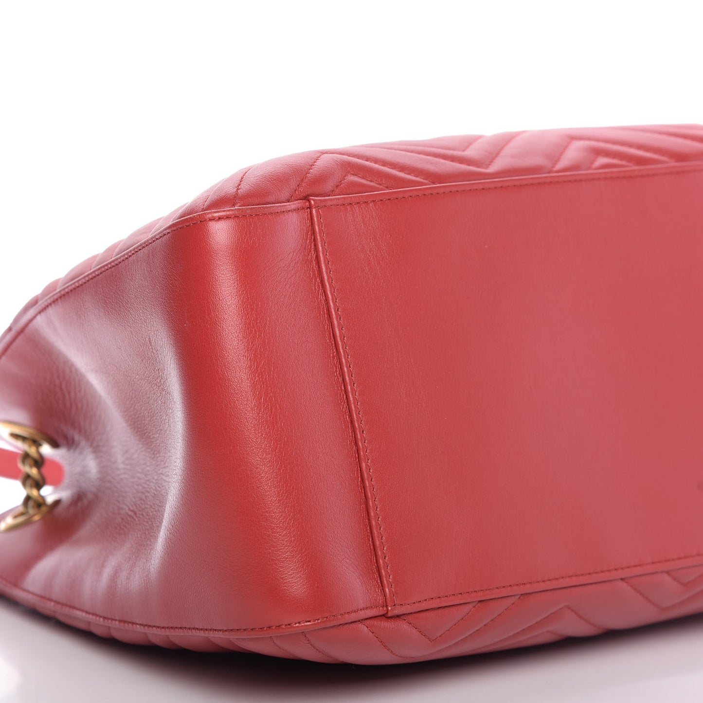 Calfskin Matelasse Medium GG Marmont Shoulder Tote Bag Hibiscus Red