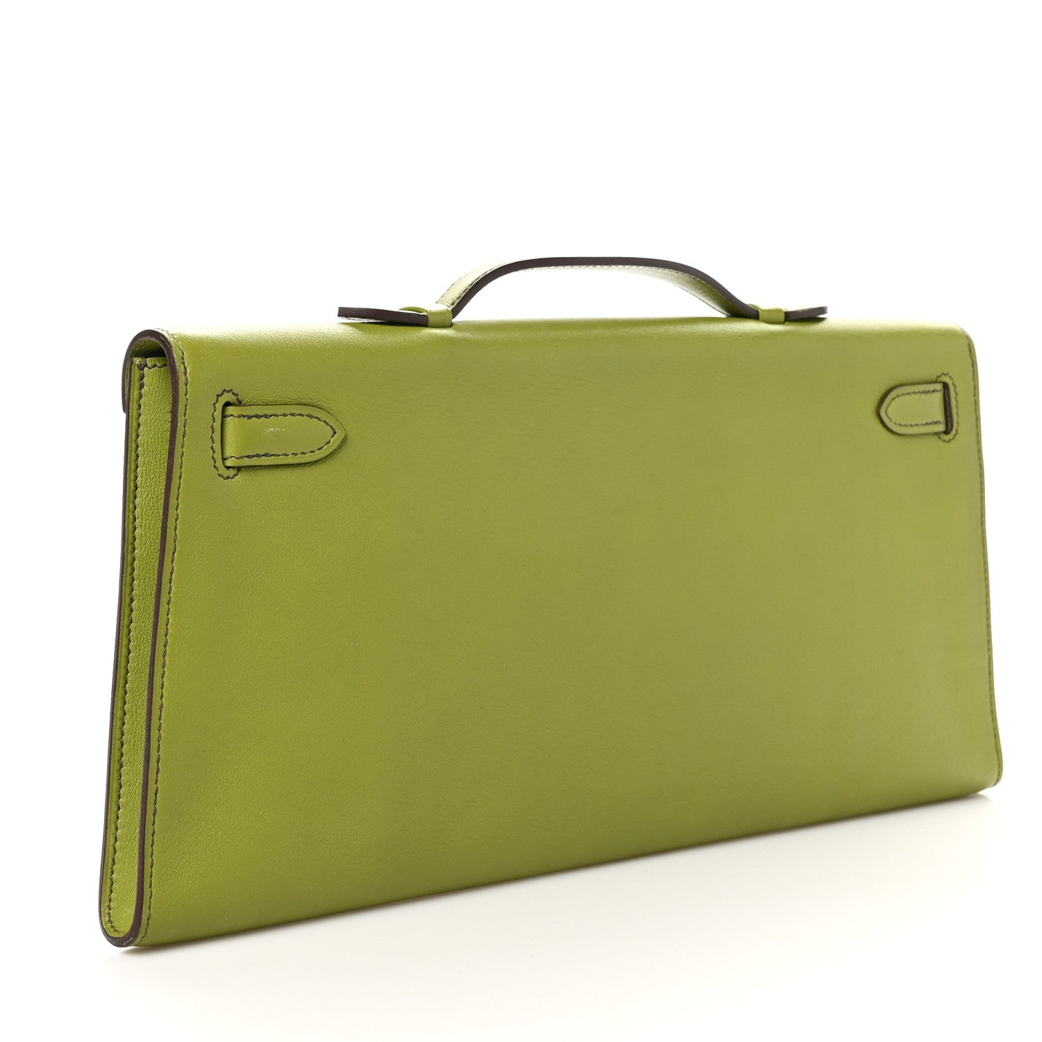 Hermes Swift Kelly Longue Clutch Pochette Vert Anis 3 of 11