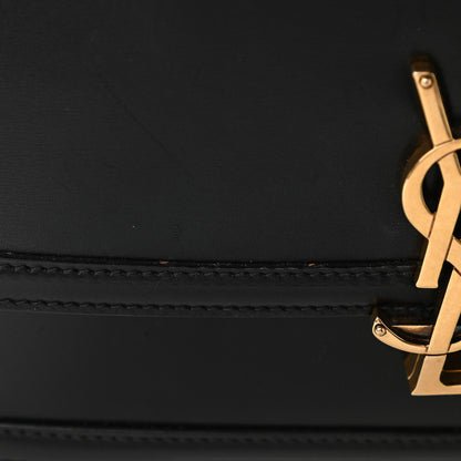 Saint Laurent Box Calfskin Monogram Medium Solferino Satchel Black 8 of 10