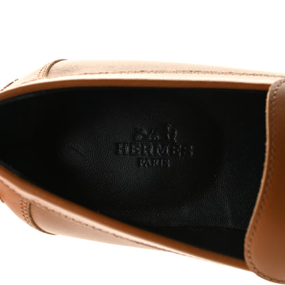 Hermes Calfskin Womens Destin Loafer 37 Naturel 9 of 10