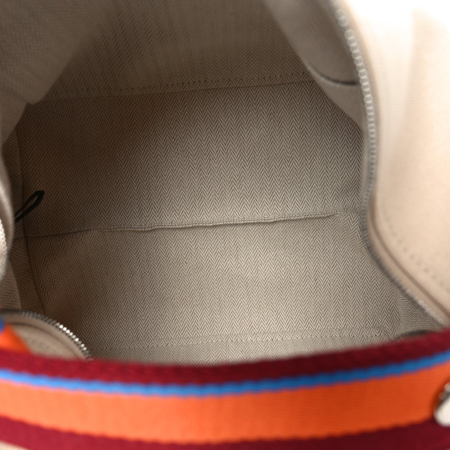 Hermes Canvas Large Bride-A-Brac Pavillon Pouch Natural Multicolor 5 of 9