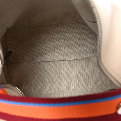 Hermes Canvas Large Bride-A-Brac Pavillon Pouch Natural Multicolor 5 of 9