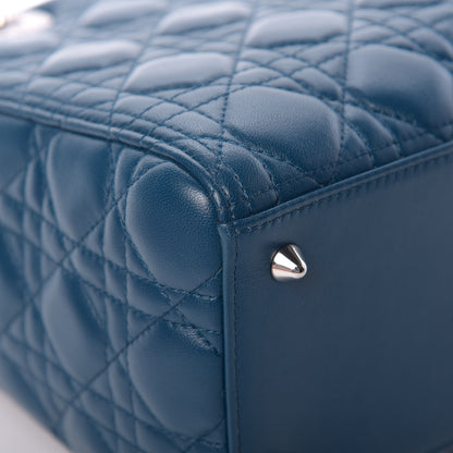 Christian Dior Lambskin Cannage Medium Lady Dior Blue 12 of 12