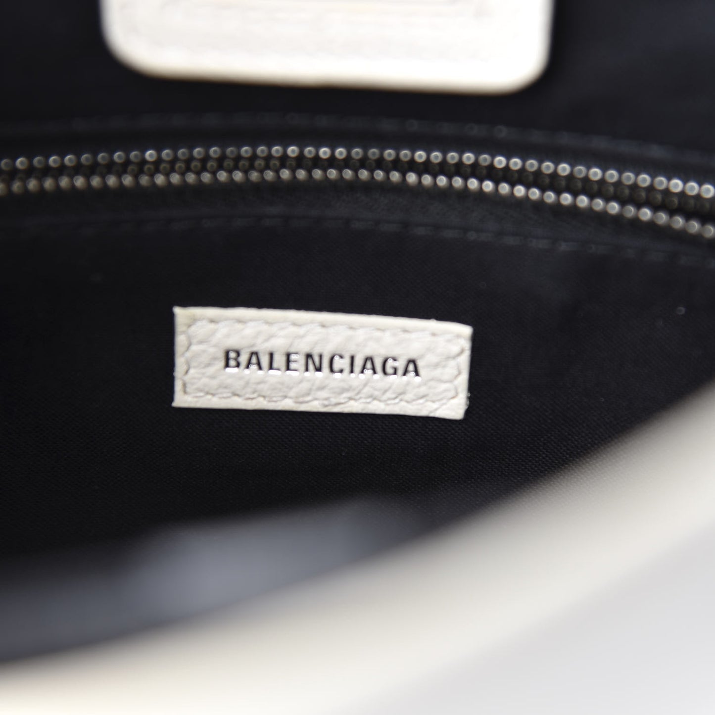 Calfskin Logo XXS Shopping Tote White