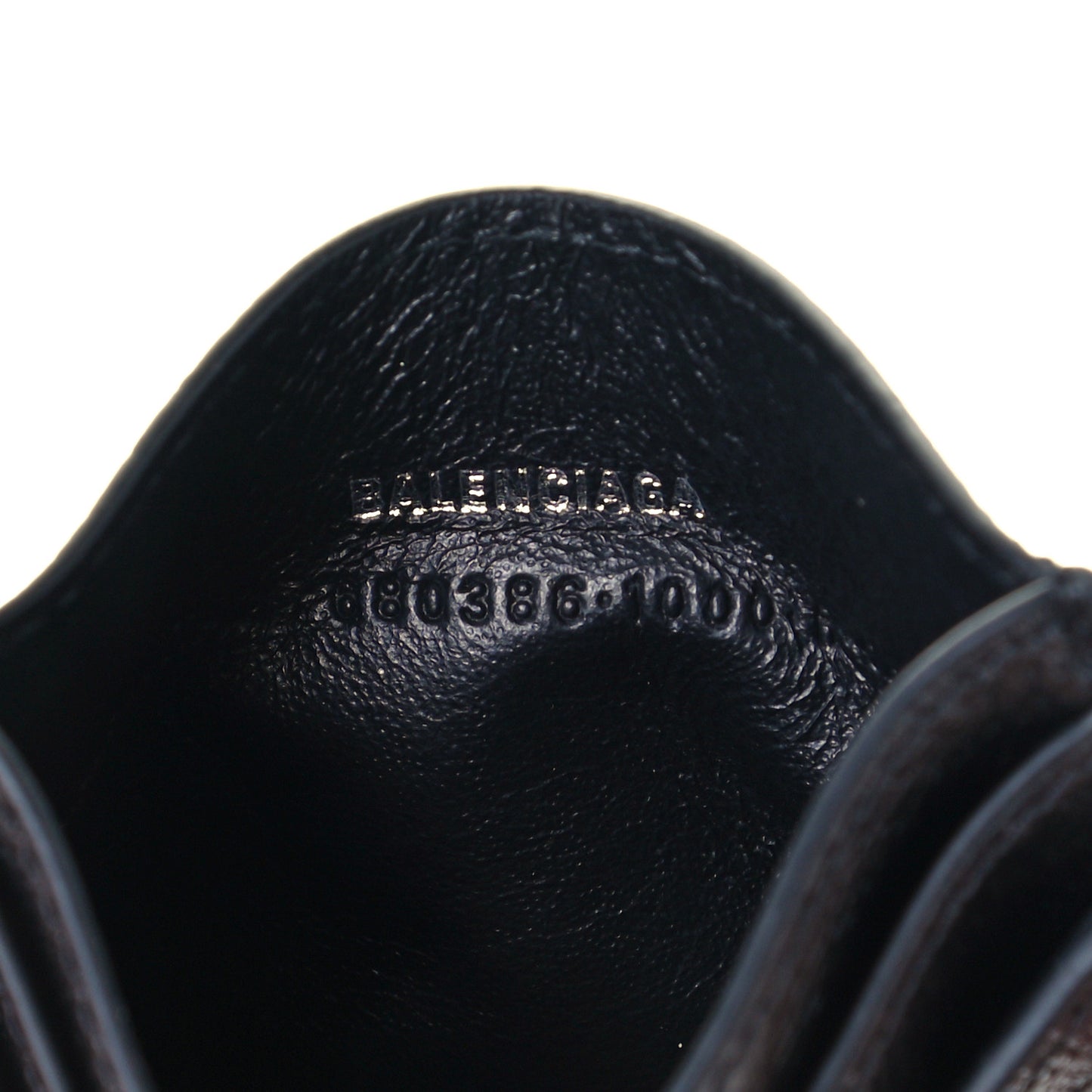 X BALENCIAGA BB Monogram Web Ophidia Card Holder Black