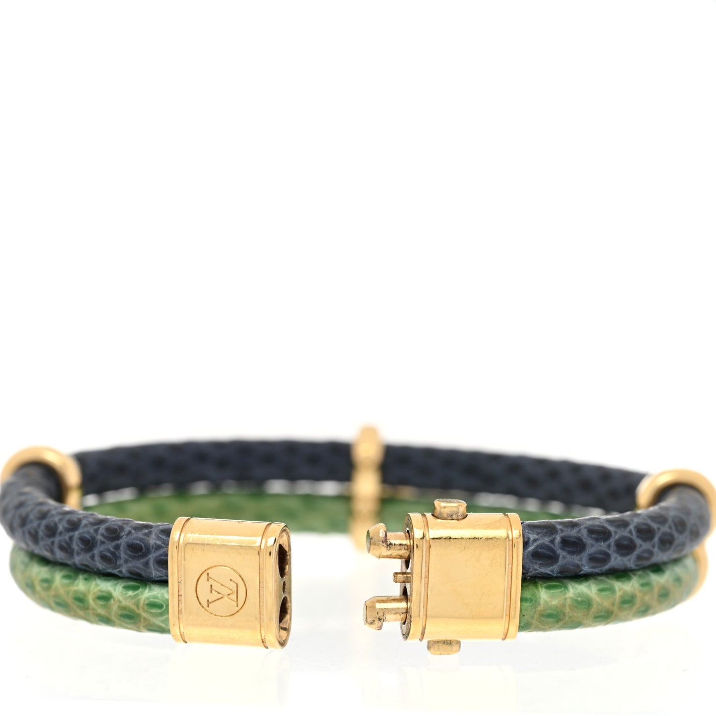 Snakeskin Keep It Twice Bracelet Blue Green
