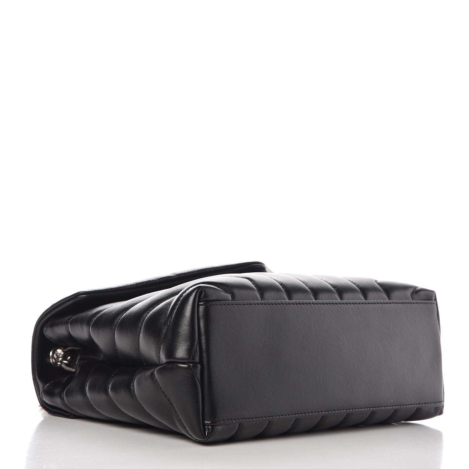 Saint Laurent Calfskin Y Quilted Monogram Small Loulou Chain Satchel Black 5 of 10